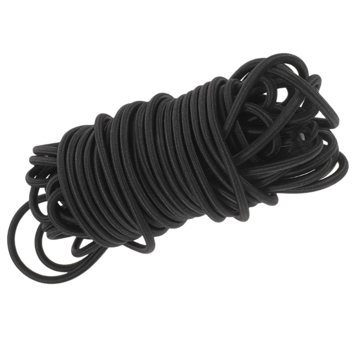 Artibetter Elastische Schnur Runde Gummiseilrolle Schwarz 50 Yards 0,5cm zum Dekorieren von Schuhen und Manschetten für Turnschuhe und Freizeit Schuhe