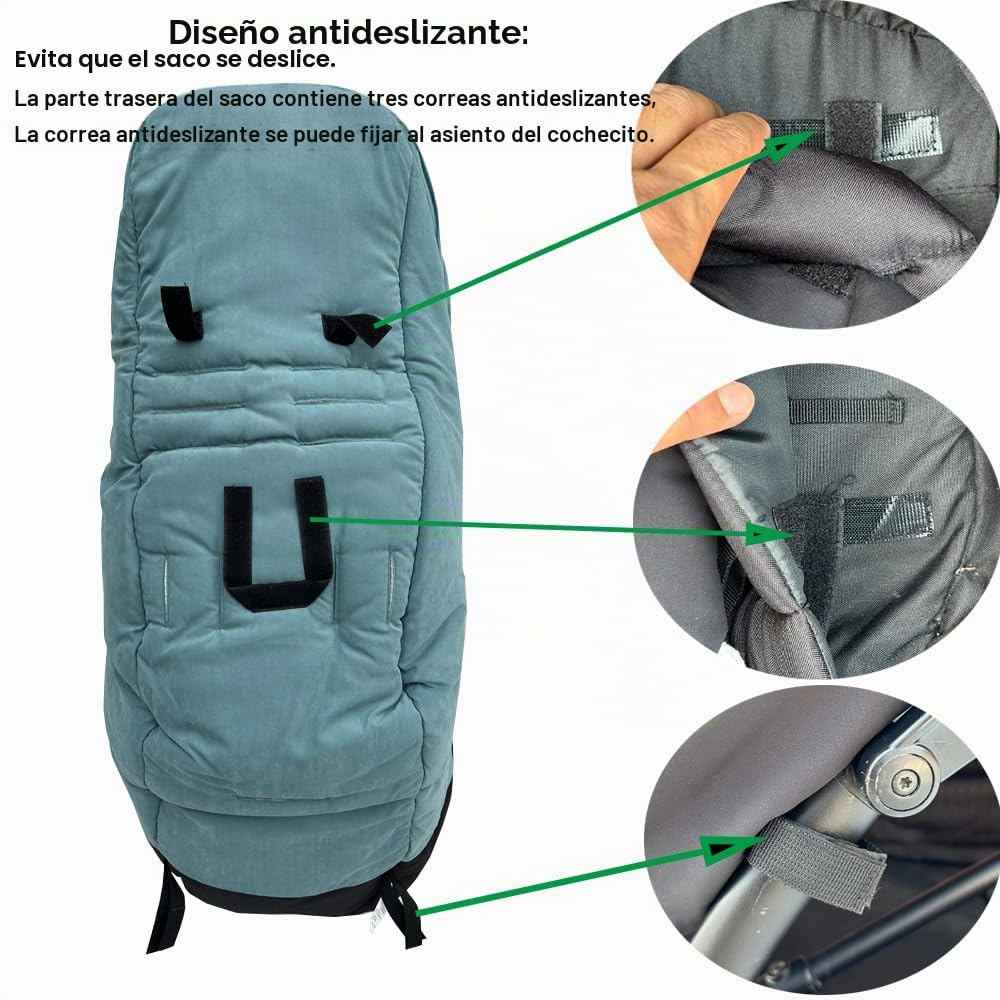 Saco universal para cochecito de bebé compatible con Babyzen YOYO - Añade almohadilla gruesa - Forro suave y superficie a prueba de salpicaduras - Lavable a máquina (Aqua)