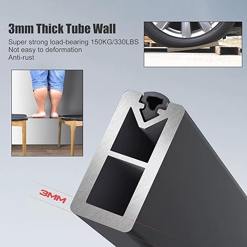 Miniatura 4 de Organizador de ropa extraíble montado en la pared, kit de sistema de barras de armario, poste duradero para colgar de metal con soporte final,