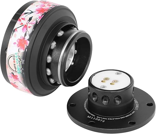 Miniatura 6 de NRG Innovations NRG-SRK-200BK-SAK Gen 2.0 Adaptador de liberación rápida para volante de 6 orificios con pernos de montaje, liberación rápida,