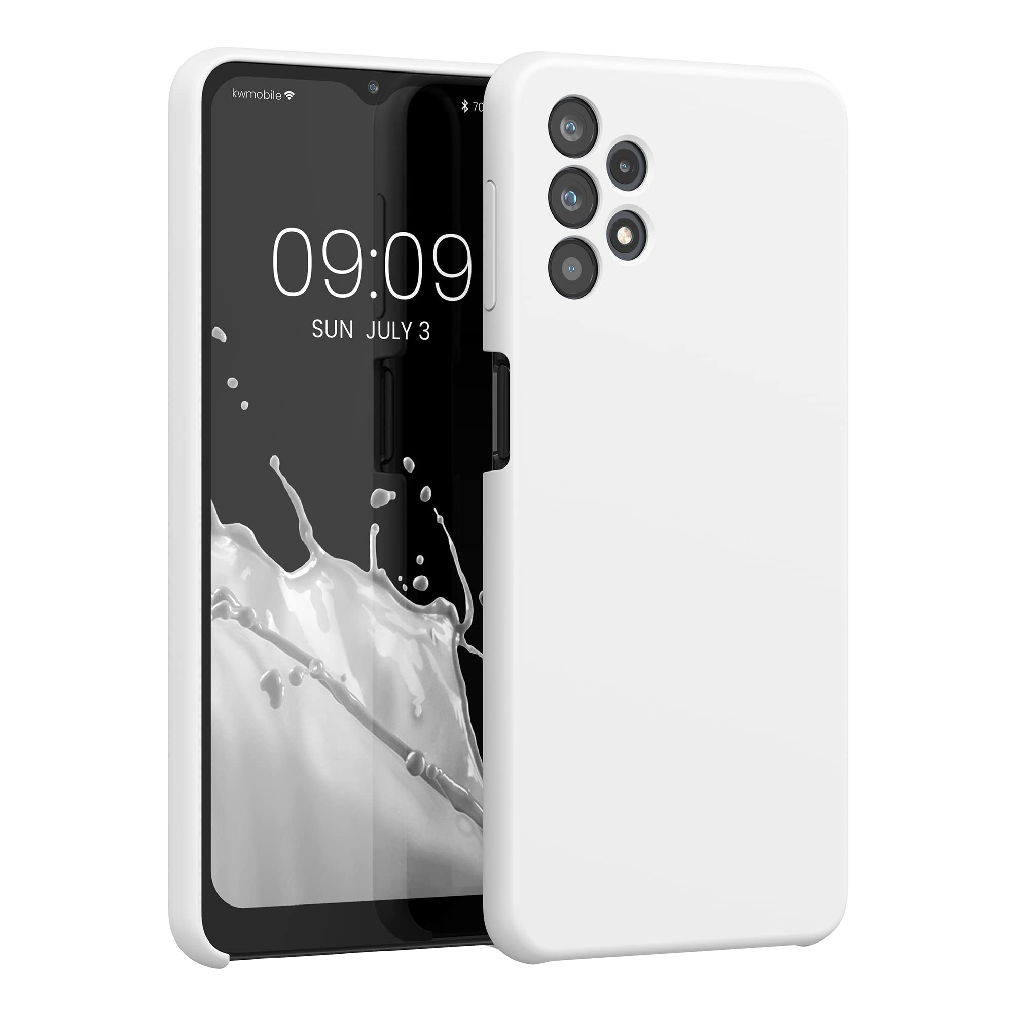 kwmobile Case Compatible with Samsung Galaxy A32 5G Case - TPU Silicone Phone Cover with Soft Finish - White Matte