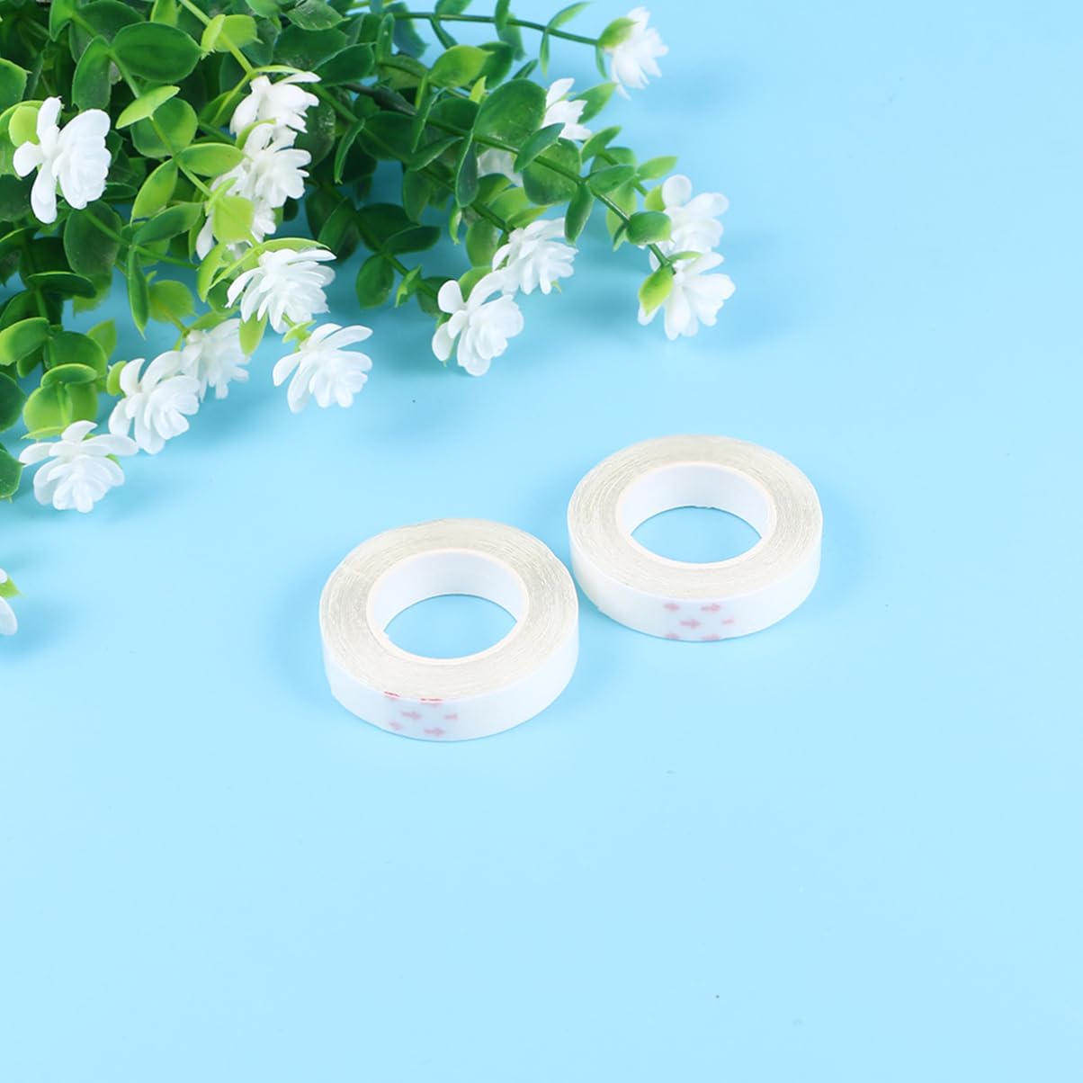 FOYTOKI Seamless Wig Hair Extension Tape Double-Sided Tape White for Women and Girls 2 Rolls Pack