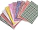 Color Coding Labels 3/8" (0.375) inch 10 mm Round Dot Stickers - 10 Different Colors 22 sheets Dots Label - three eights inch rounds sticker 3080 pack