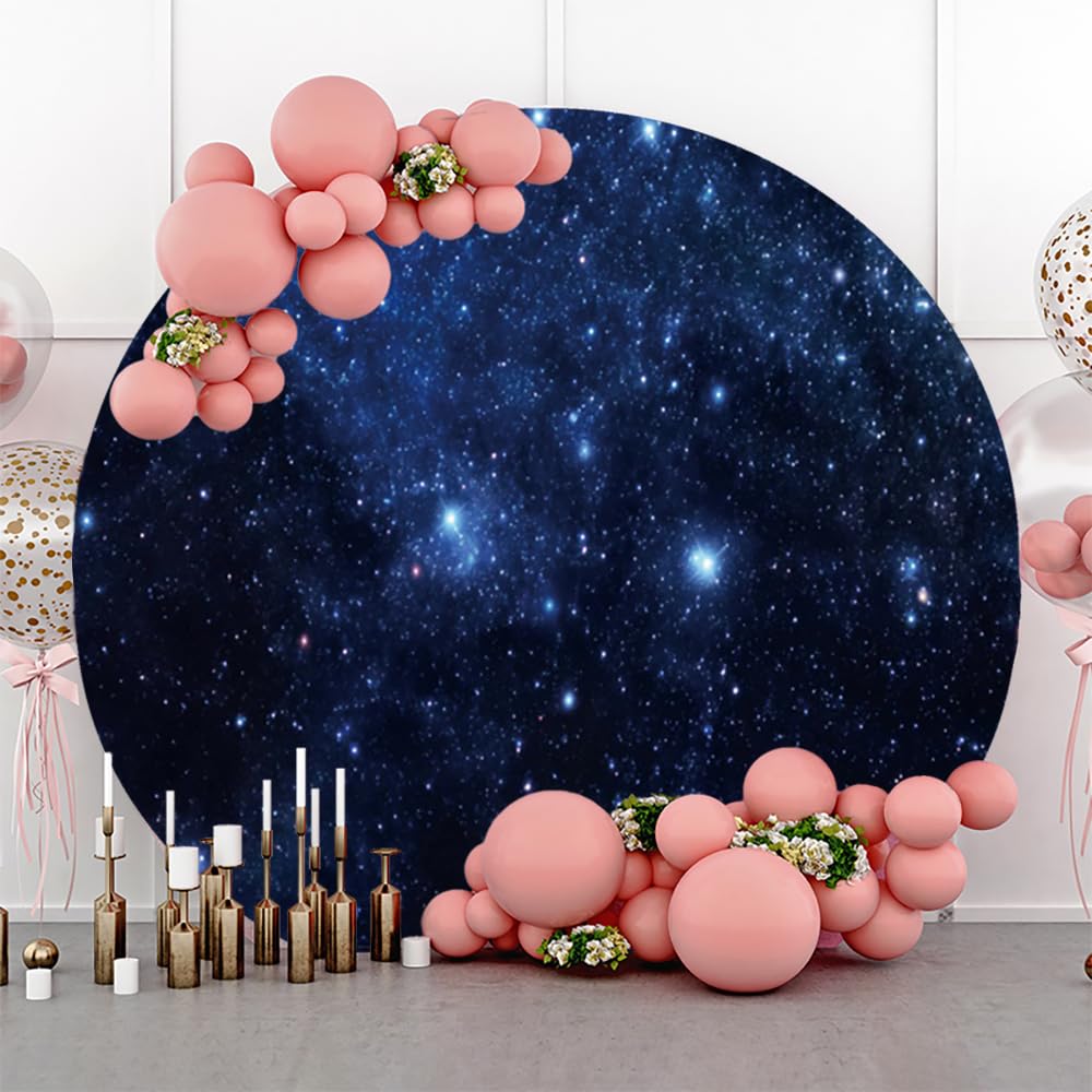 Sternenhimmel-Fotohintergrund 2x2 M – Runder Galaxie-Druck Für Geburtstag, Party & Fotoshootings