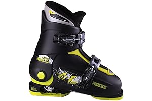 Idea Adjustable Black/Lime Kid's Ski Boots 19.0-22.0: The Perfect Boots for Growing Feet
