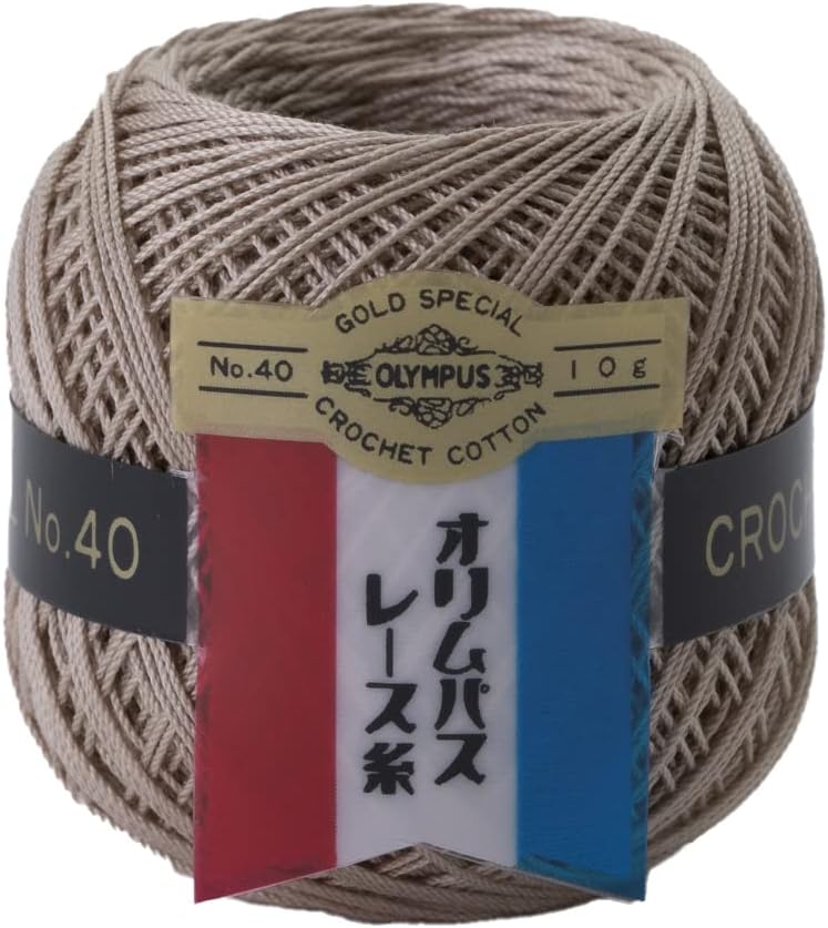 Made In orimupasu 絲 Gold Vote Lace Thread # 40 Col. 731 Cream Series, G Approximately/89 m