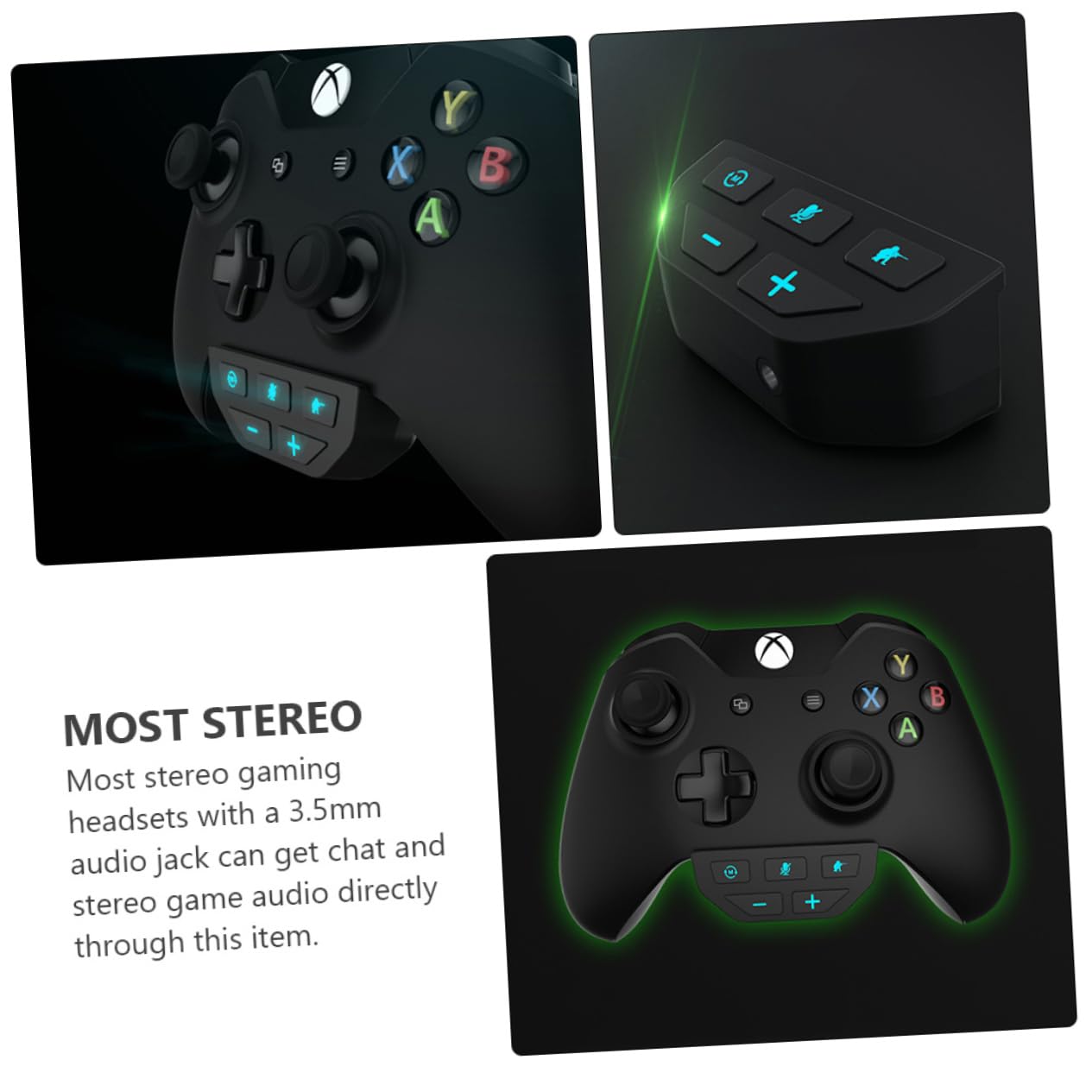 BESTonZON 2pièces Adaptateur Audio Stéréo pour Manette Casque Facile Design Et Communication