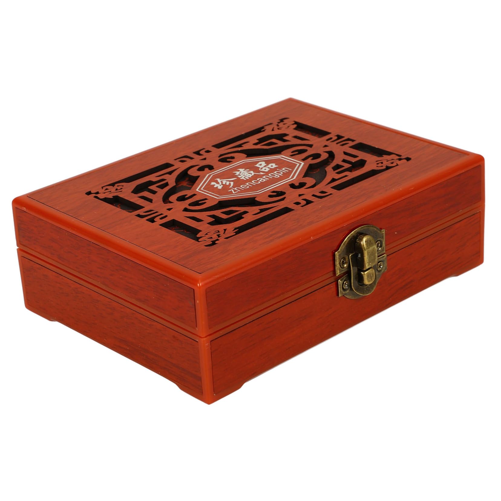 FONDOTIN Vintage Treasure Box Retro Storage Chest Lock Large Capacity Jewelry Storage Box Stylish Decorative Keepsake Box