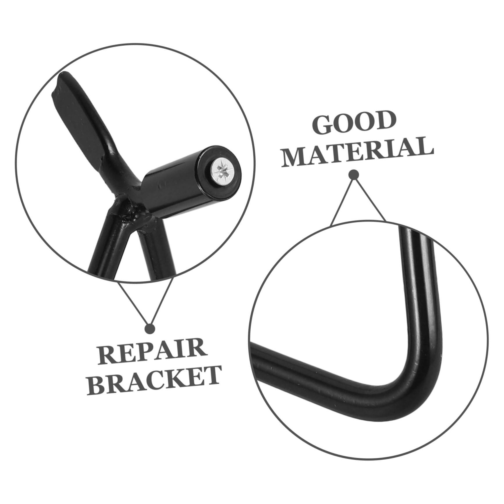 Béquille Latérale Triangle pour Moto, Support de Remplacement en Fer Noir