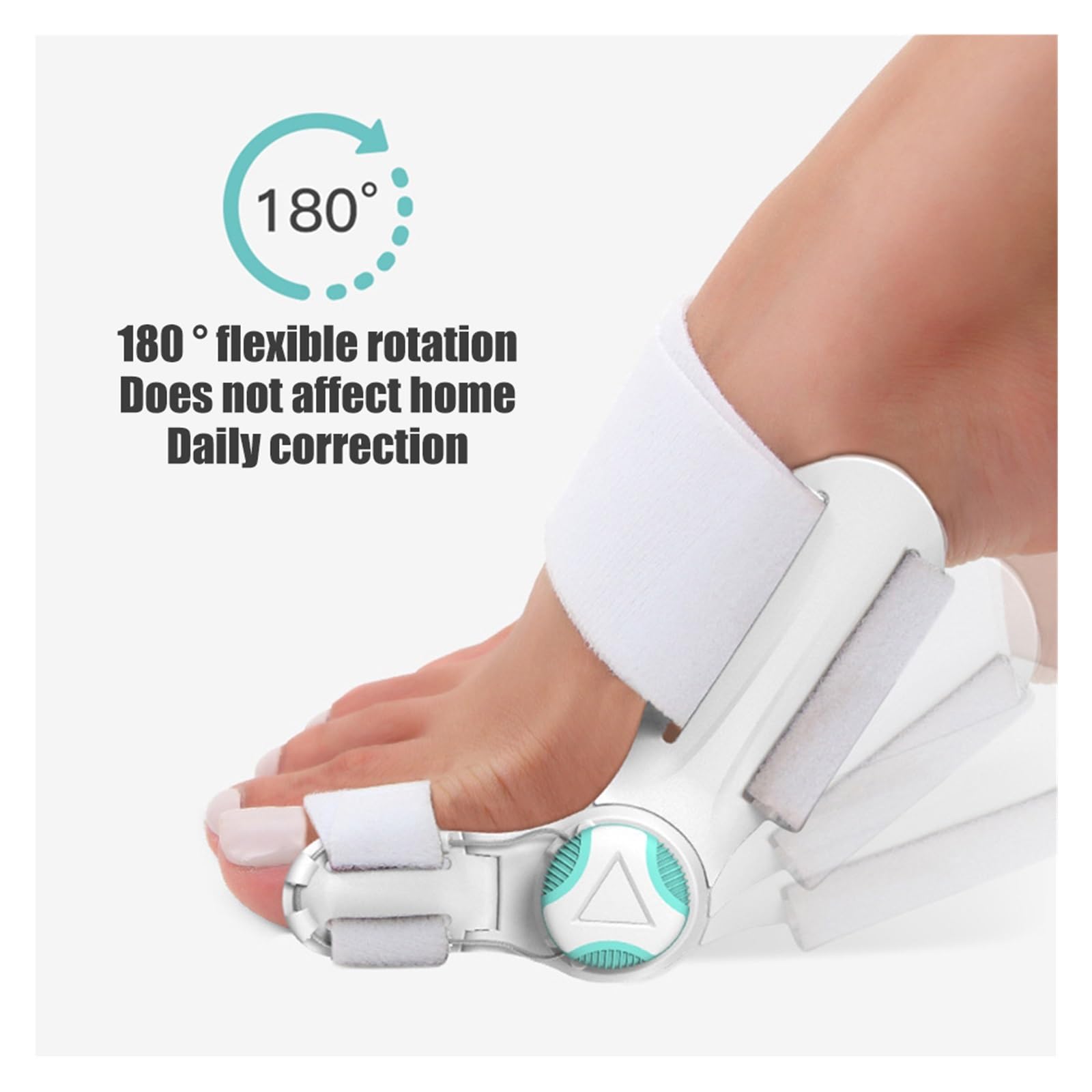 Corrector de férula ajustable para juanetes con perilla para corrección de hallux valgus, suministros ortopédicos para el cuidado de la pedicura (2 unidades)