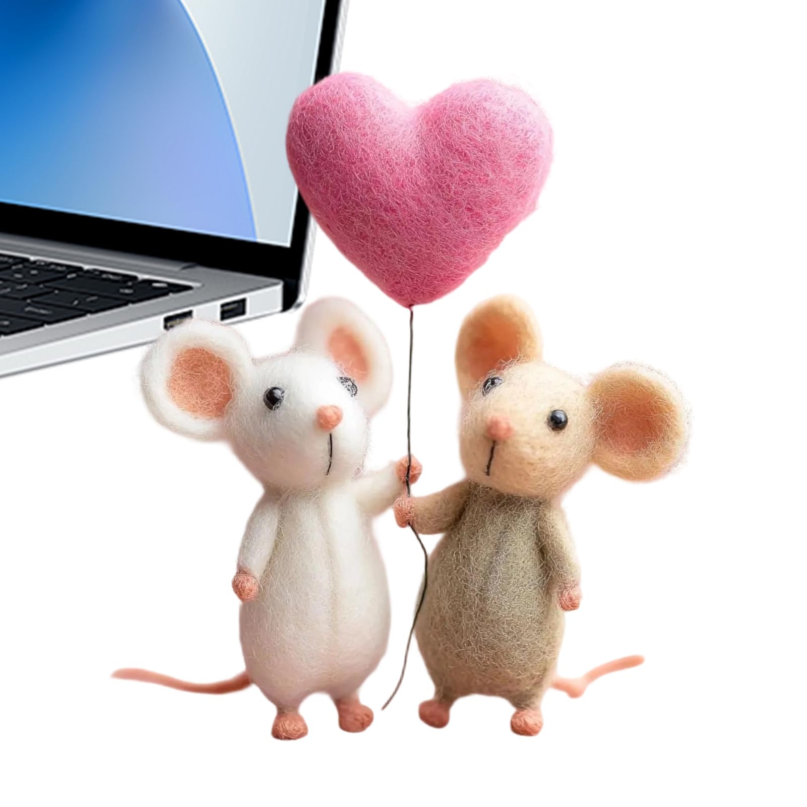 Décoration en feutre faite à la main : souris feutrée pour fête et maison