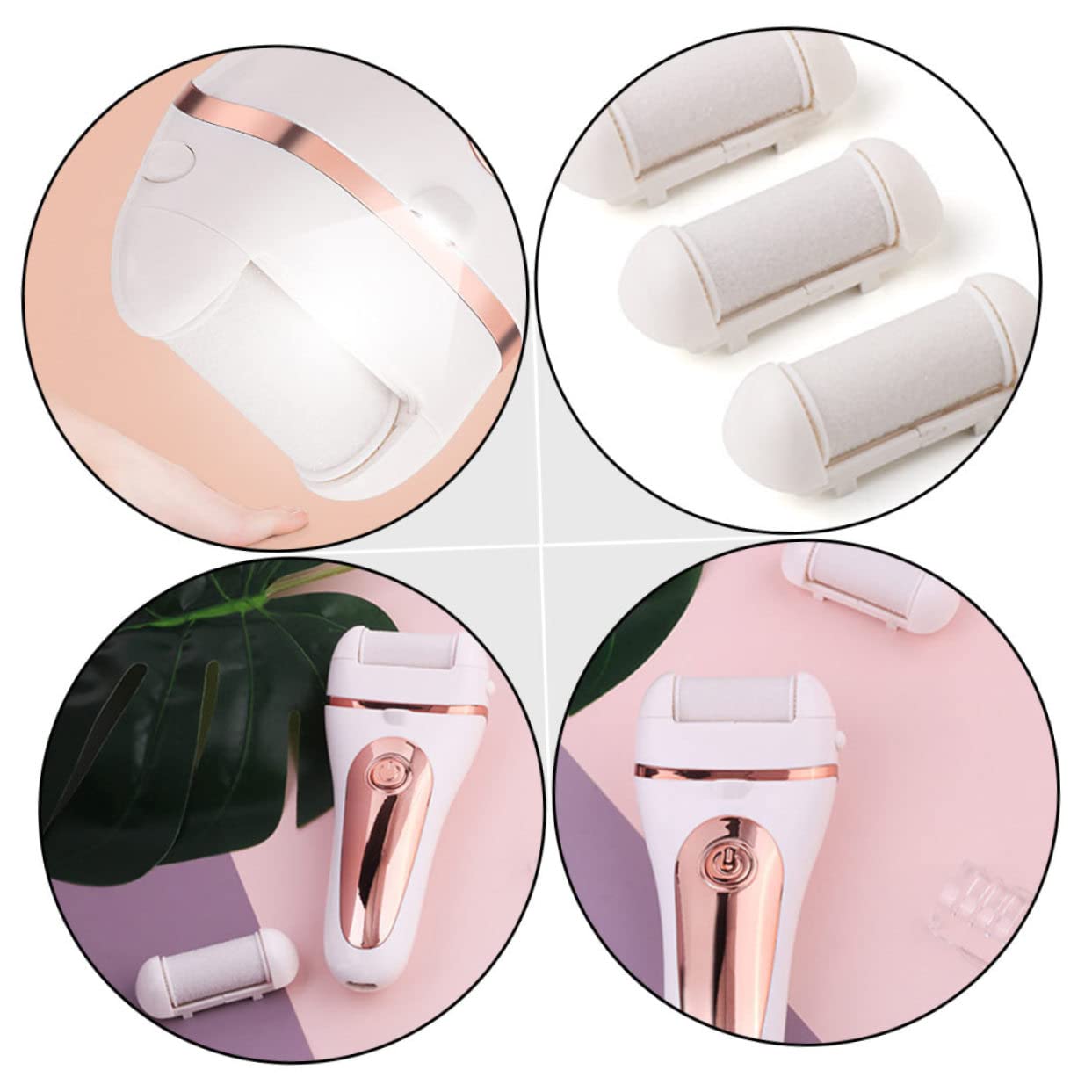 Healvian De Pies Eléctrico Removedor De Callos Resistente Al Agua Para Pedicura Casa Pulidora De Pies Electrico