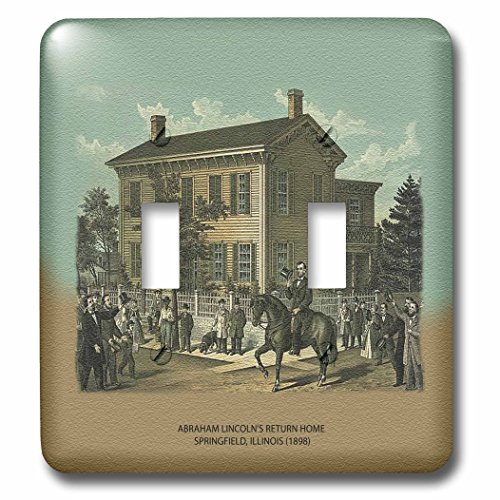 Interrupteur double Abraham Lincoln Springfield commande électrique murale deco - 3