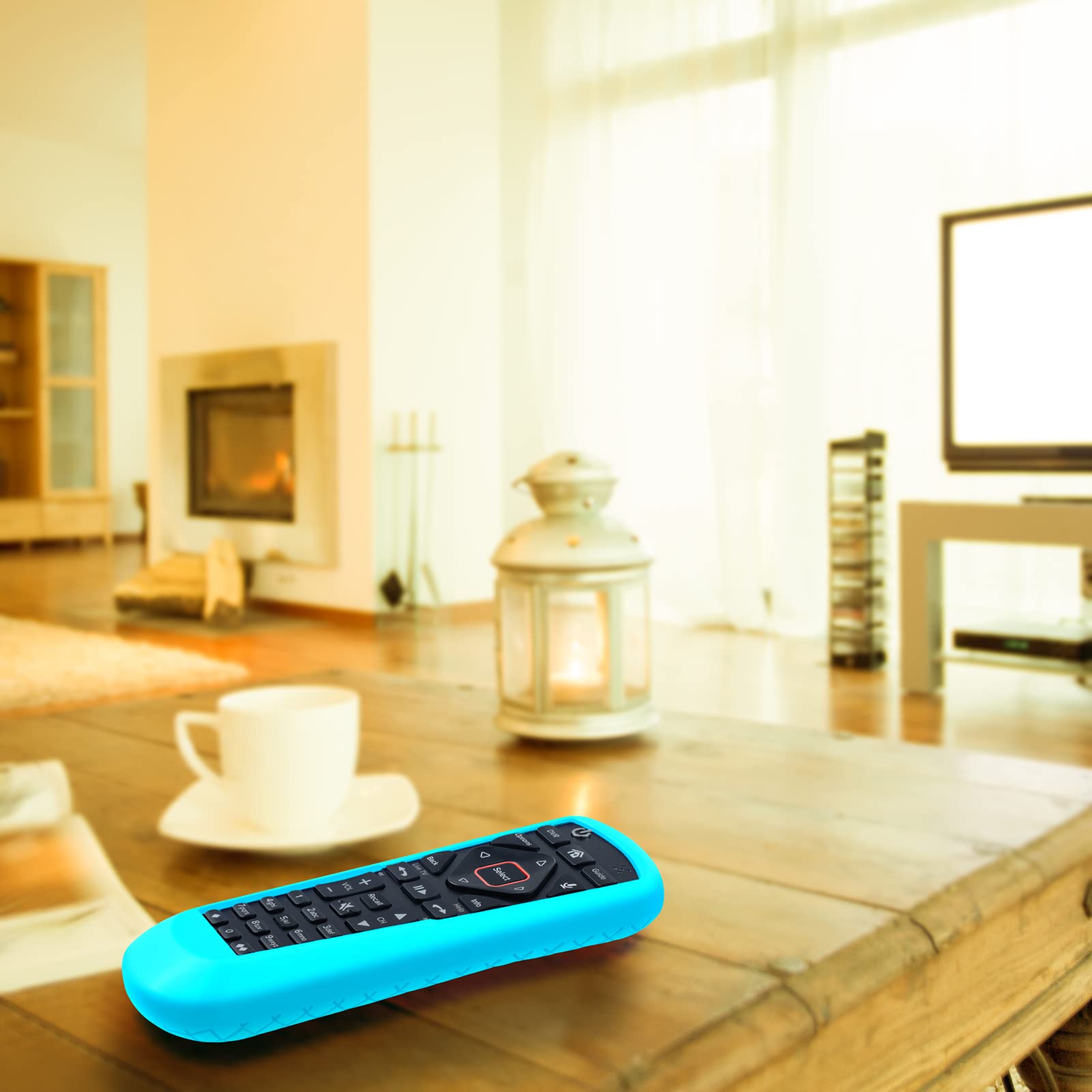 Paquete de 2 fundas para control remoto de red de platos, funda para control remoto Dish TV 52.0/54.0 de repuesto, funda de silicona que brilla en la oscuridad, color morado y azul