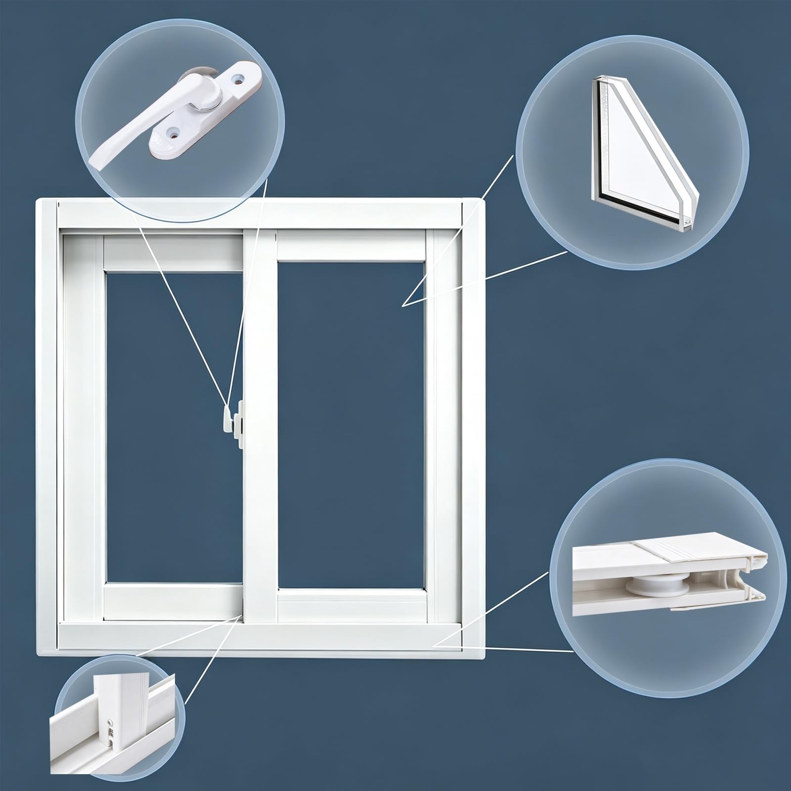 58x50cm,60x20cm,Ventana De Reemplazo De Cobertizo,Ventana Deslizante