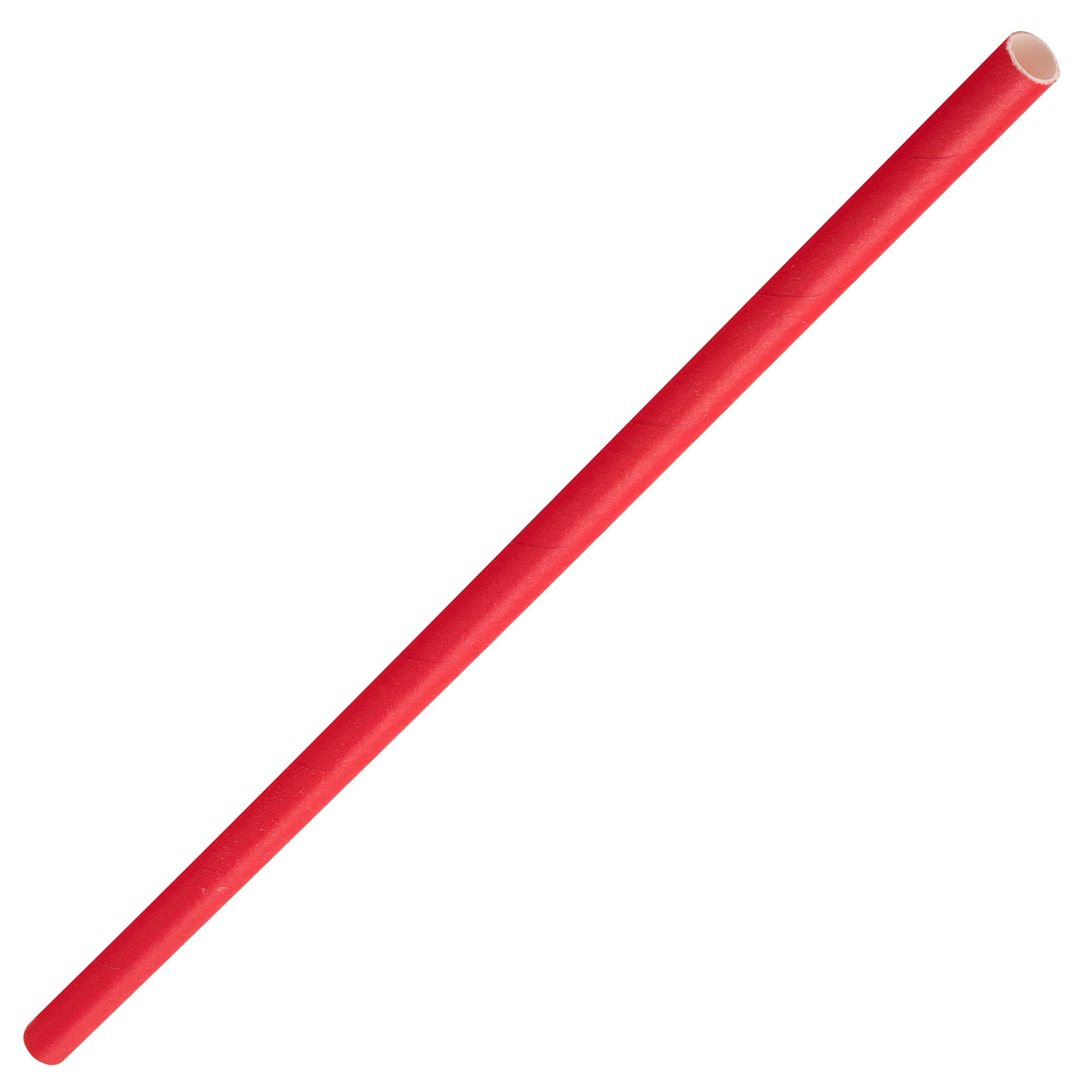Utopia Solid Paper Straws Red 8", F90158, Pack of 250