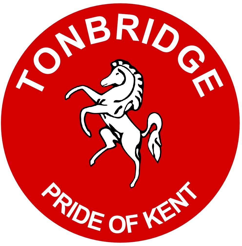Tonbridge - Pride of Kent - (Two Pack) 80mm Diameter Car Bumper Window Decal Sticker