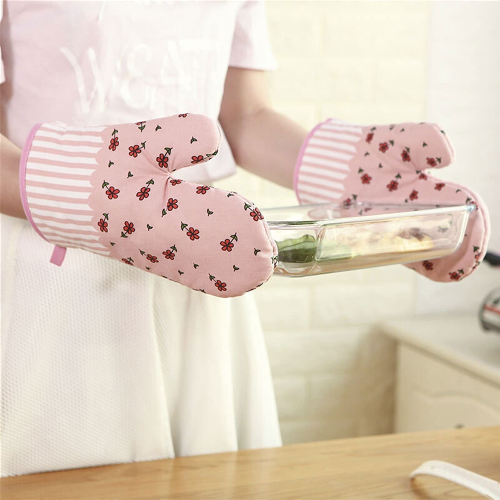 Gants de Cuisine isolants en Coton, résistants à la Chaleur, en Polyester, antidérapants, Mignons, for(3)