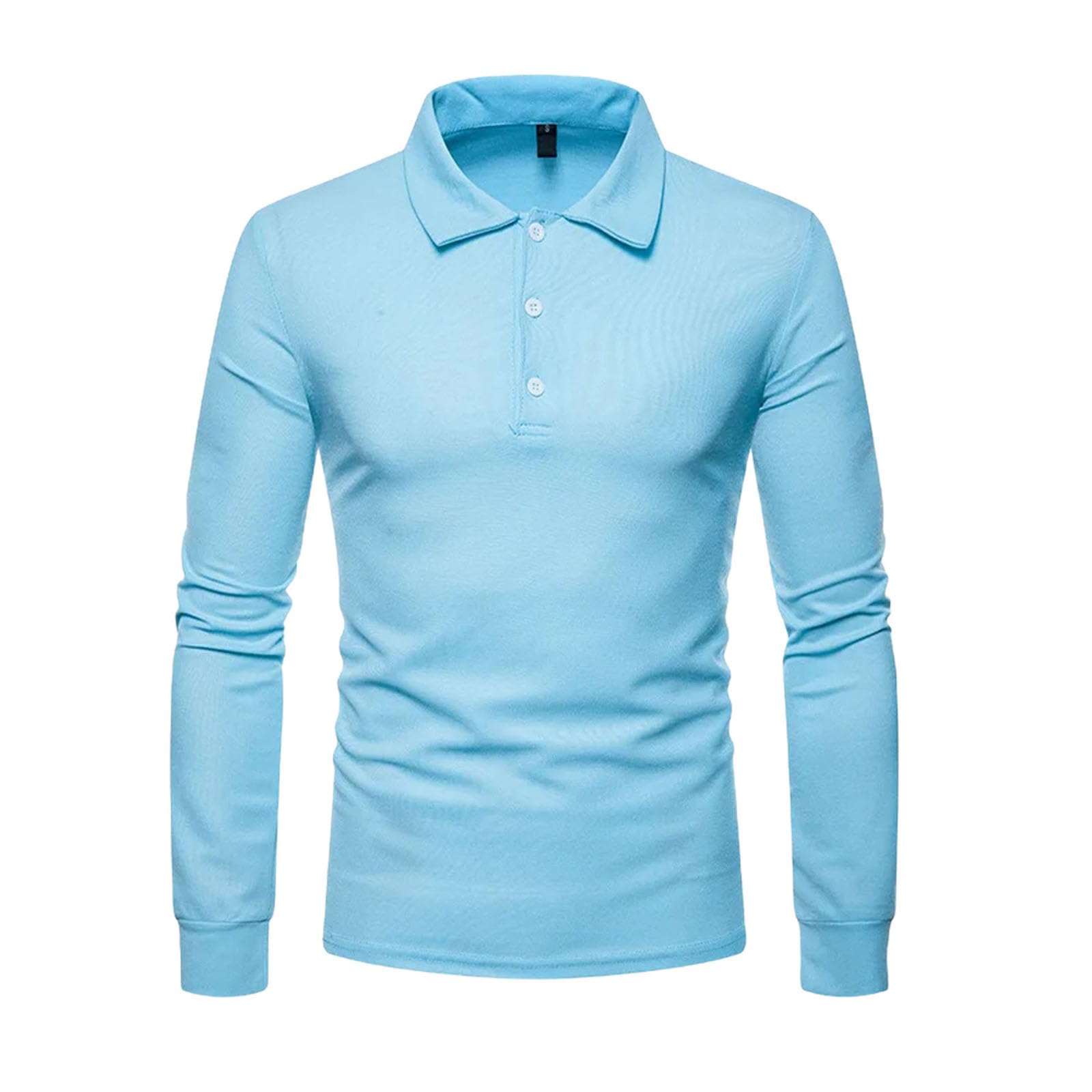 Herren Mode Golf Poloshirt Herren Kragen Slim Fit Schnelltrocknend Sport Langarm Casual T-Shirt