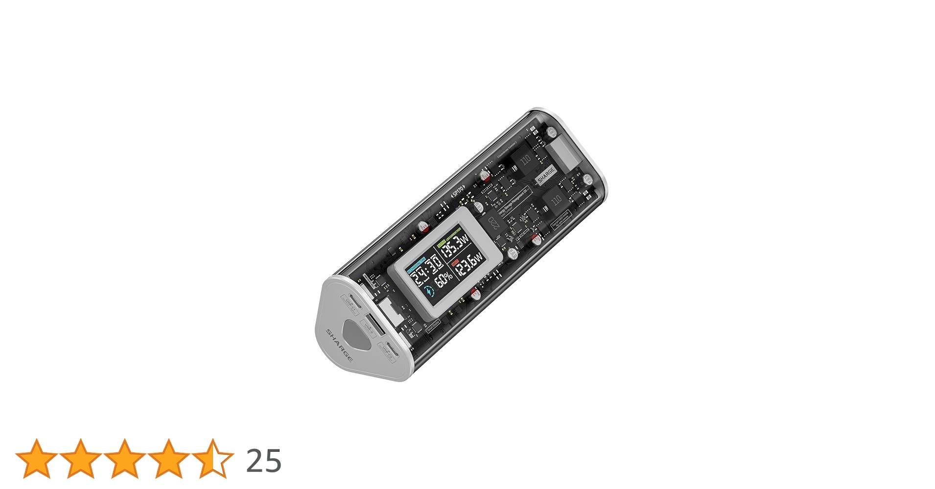 Amazon | SHARGE SHARGEEK170W モバイルバッテリー【スケルトン