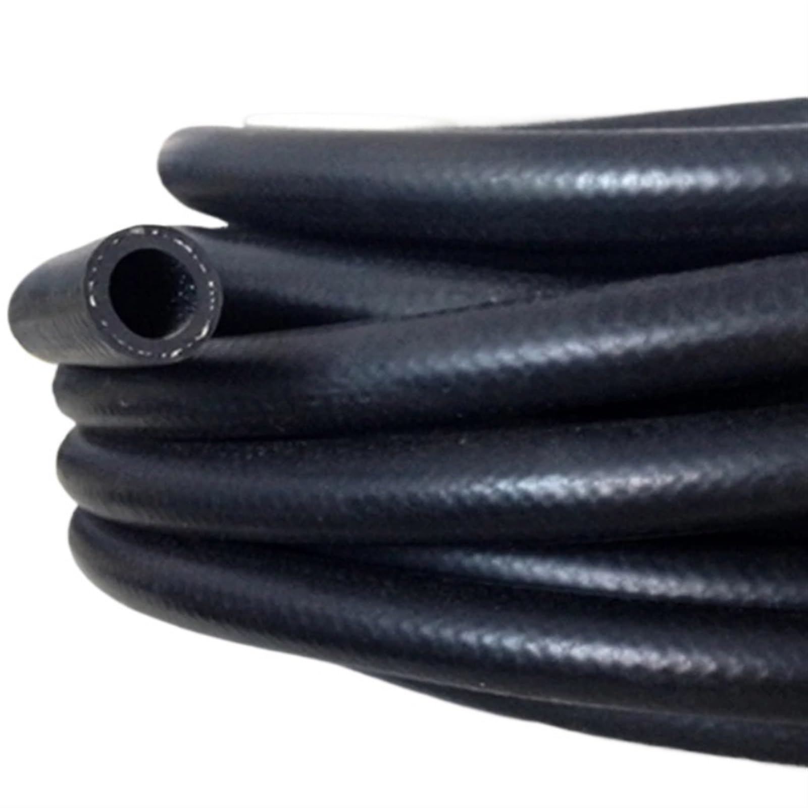 GRASAKY High Temperature Resistant Automotive Engine Water Polyester Fiber Braided EPDM Rubber Hose 1 Meter drainag econvery(4mm x 10mm)