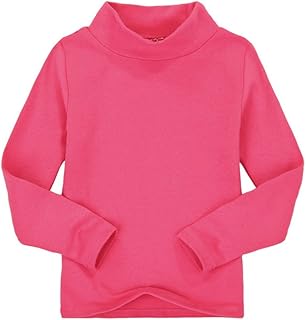 Niños para Niños Cuello Alto De Manga Larga Algodón De Camisetas Tops tee Shirt