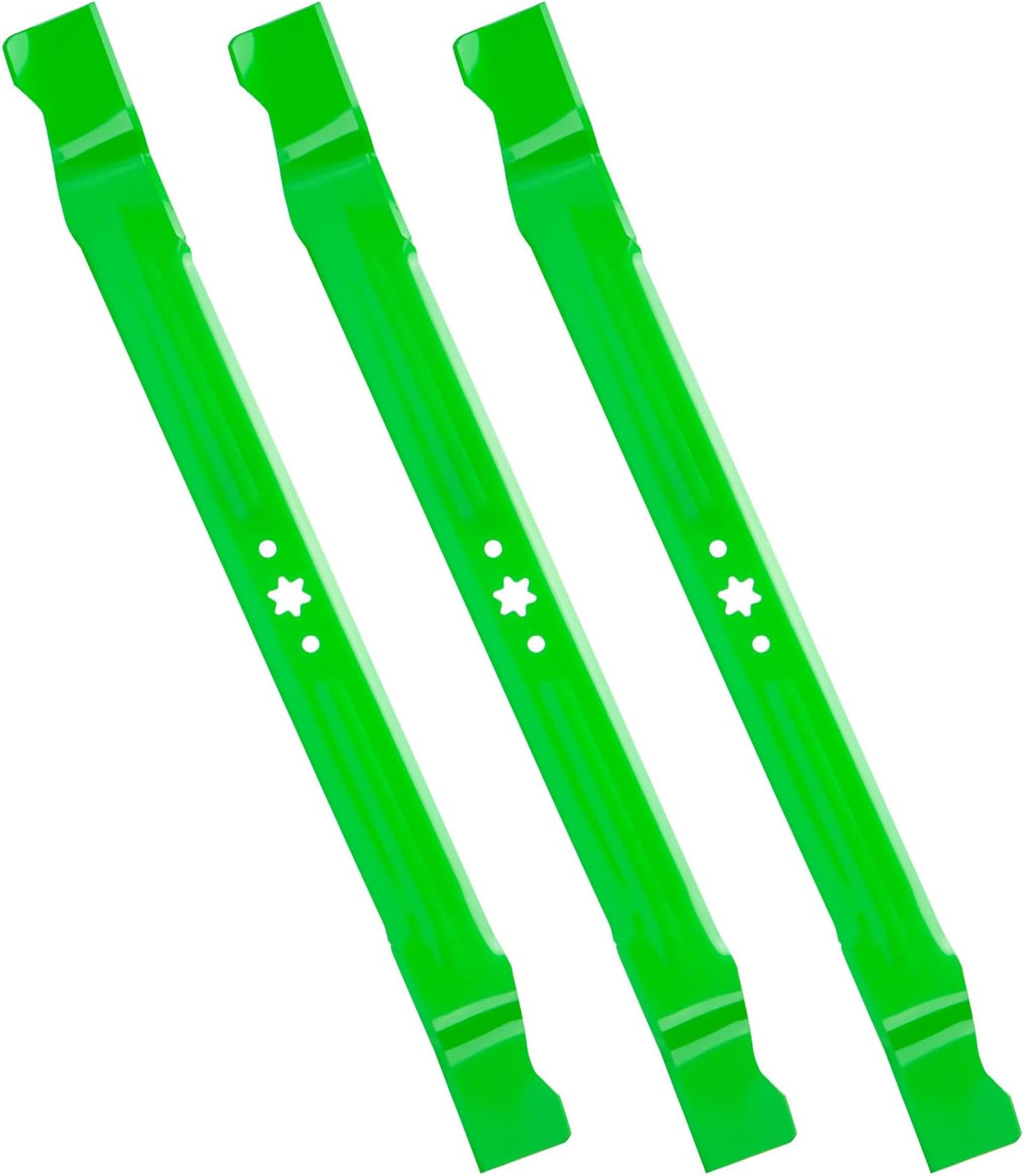 942-04385 30 Inch Blade for Troy Bilt TB30 TR30 TB30R Cub Cadet CC30 CC30H Craftsman R1000 RER1000 R1500 742-04385 30'' Deck 6-Point Star 2-IN-1 Mower Blade, 3 PCS