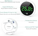 ORIA Digital Aquarium Thermometer, Stick-On LED Display, Celsius Only - 8