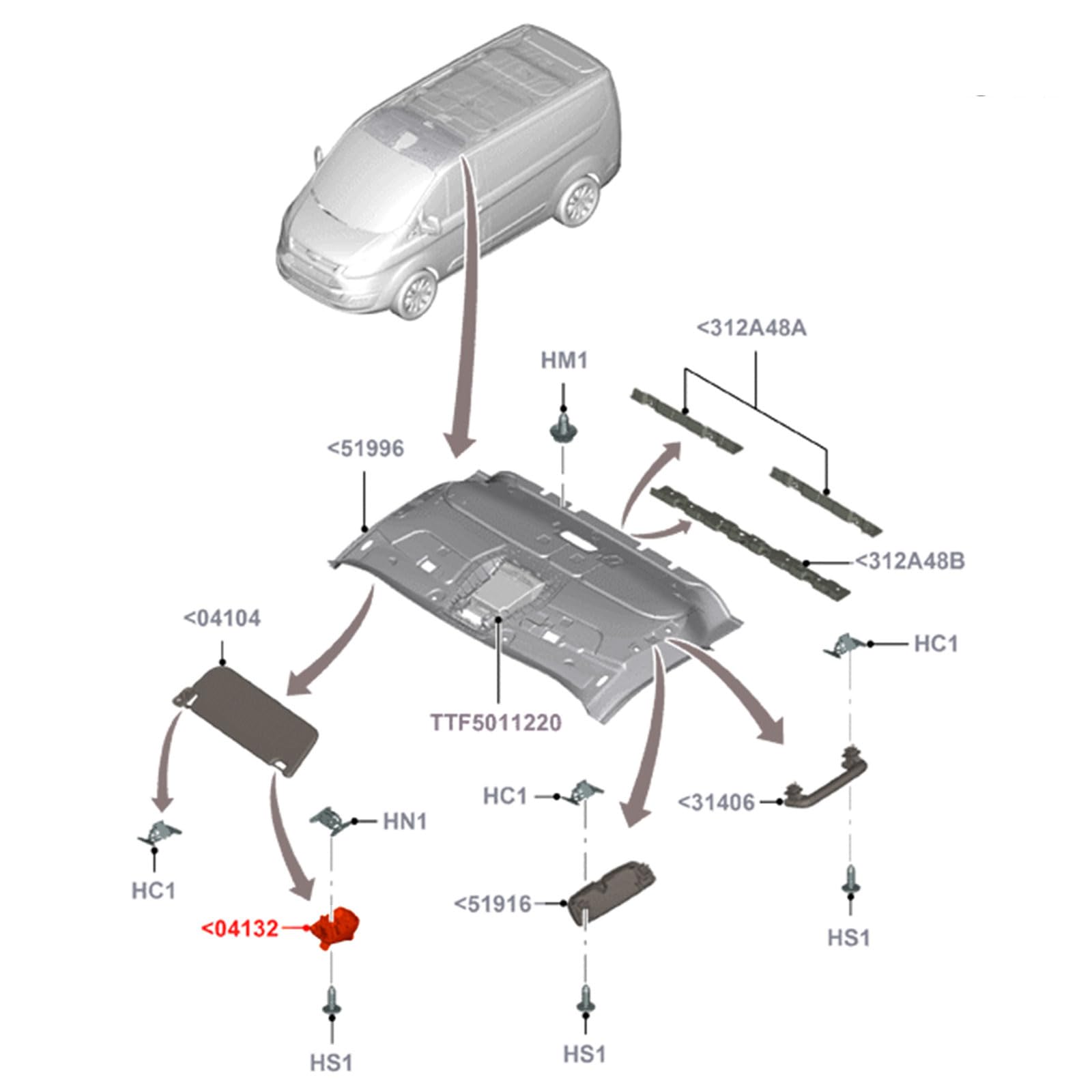 2 clip parasole per auto, per Ford Transit Custom MK8/Fiesta MK8/Mondeo MK4/Focus MK2/C-max S-max/Galaxy/Land Rover, ganci in plastica per parasole, 1343869