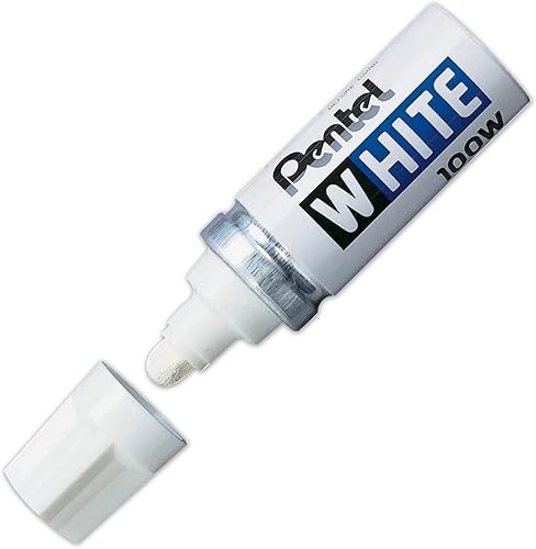Pentel Marcador blanco de punta de fieltro punta ancha