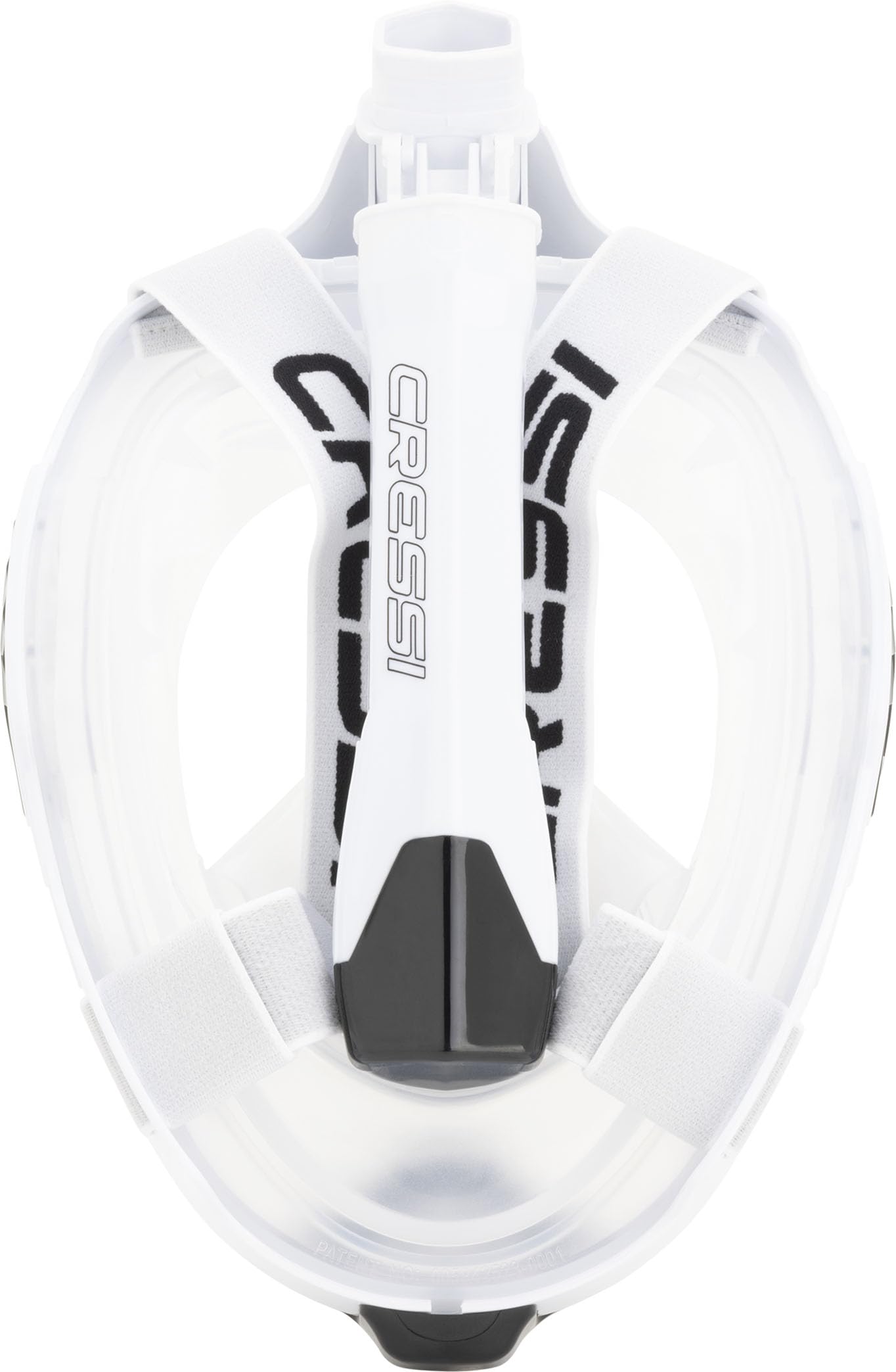 CRESSI Bali Full Face Mask White/Black L/XL - Unisex Integral Snorkel Mask, Anti Fog Clear Lens, 100% Silicone, Dry Snorkel with Float Valve, Adjustable Strap, White/Black, L/XL