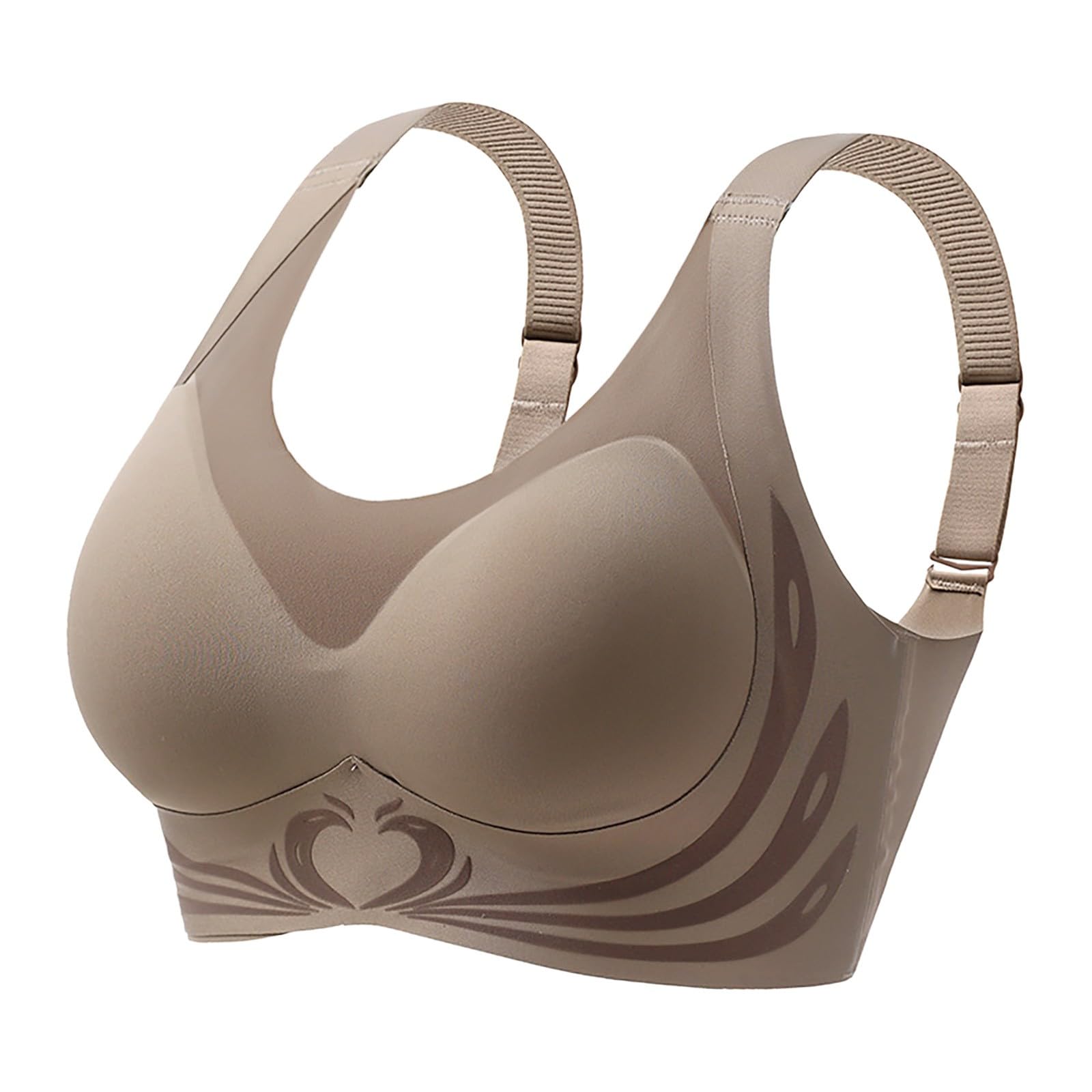 WILLBESTWomens Push Up Support Plus Size Ladies Non Wired Bra T Shirt Bra Comfort Seamless Workout Bra