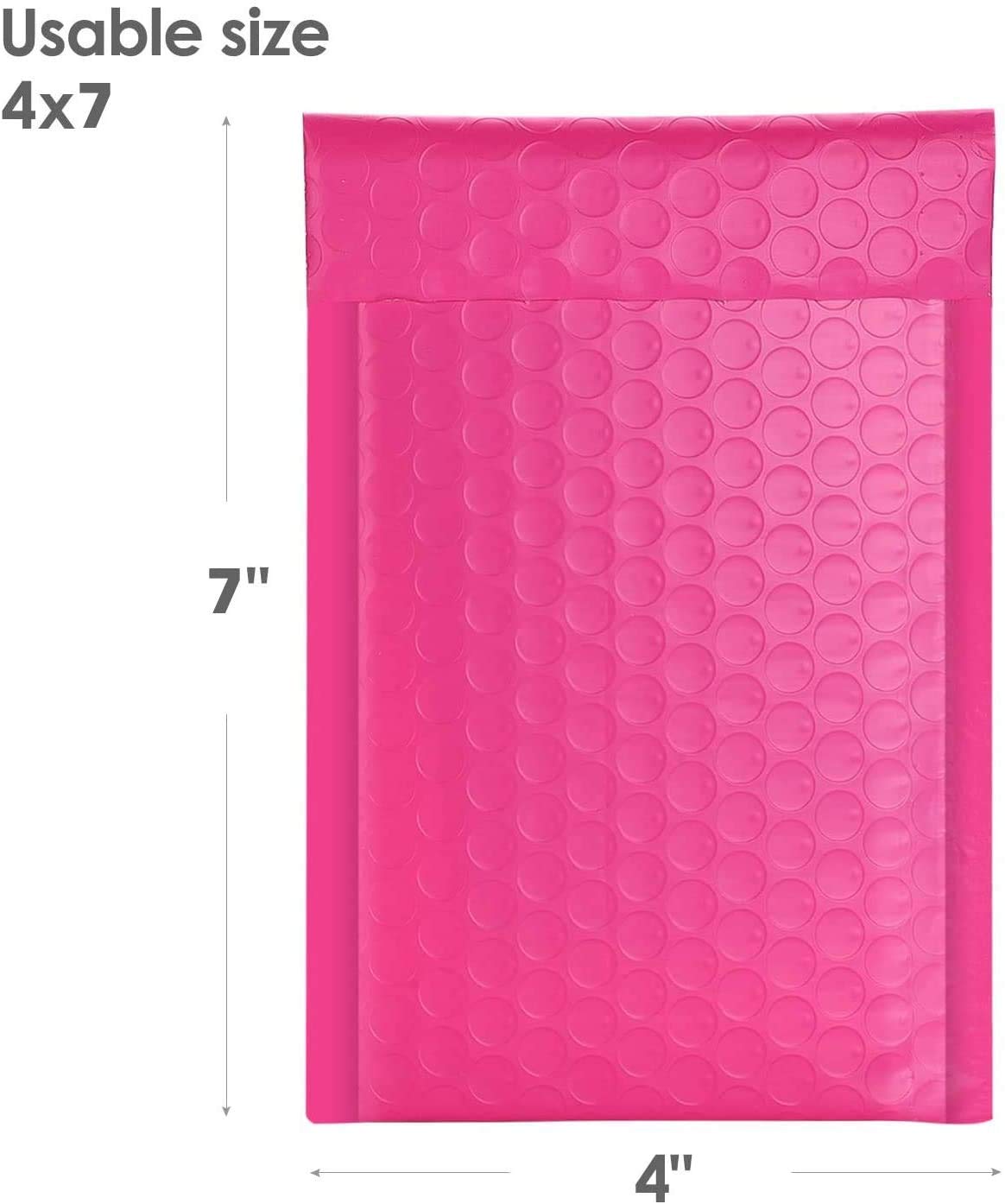 Switory 50 sobres de burbujas de polietileno de 10,2 x 17,7 cm, sobres acolchados de 4 x 7 pulgadas a granel #000, bolsas de polietileno con forro de burbujas para envío, embalaje, correo
