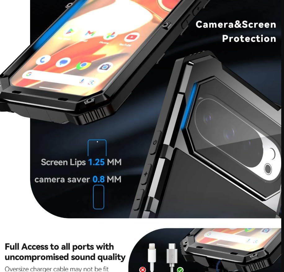 Coque Google Pixel 10 Pro XL 5G noire et rouge pour un usage quotidien - 4