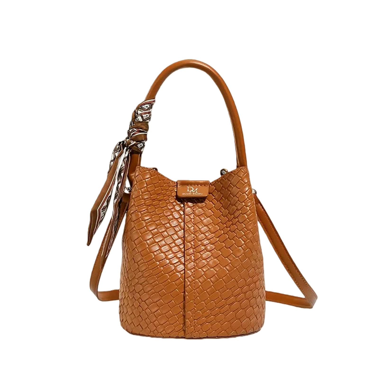 CHENSHI Borsa a Mano Donna Borse Tracolla da alla Moda di Grande capacità Secchiello Singola Spalla Versatile retrò Adatta al Pendolarismo-Verde