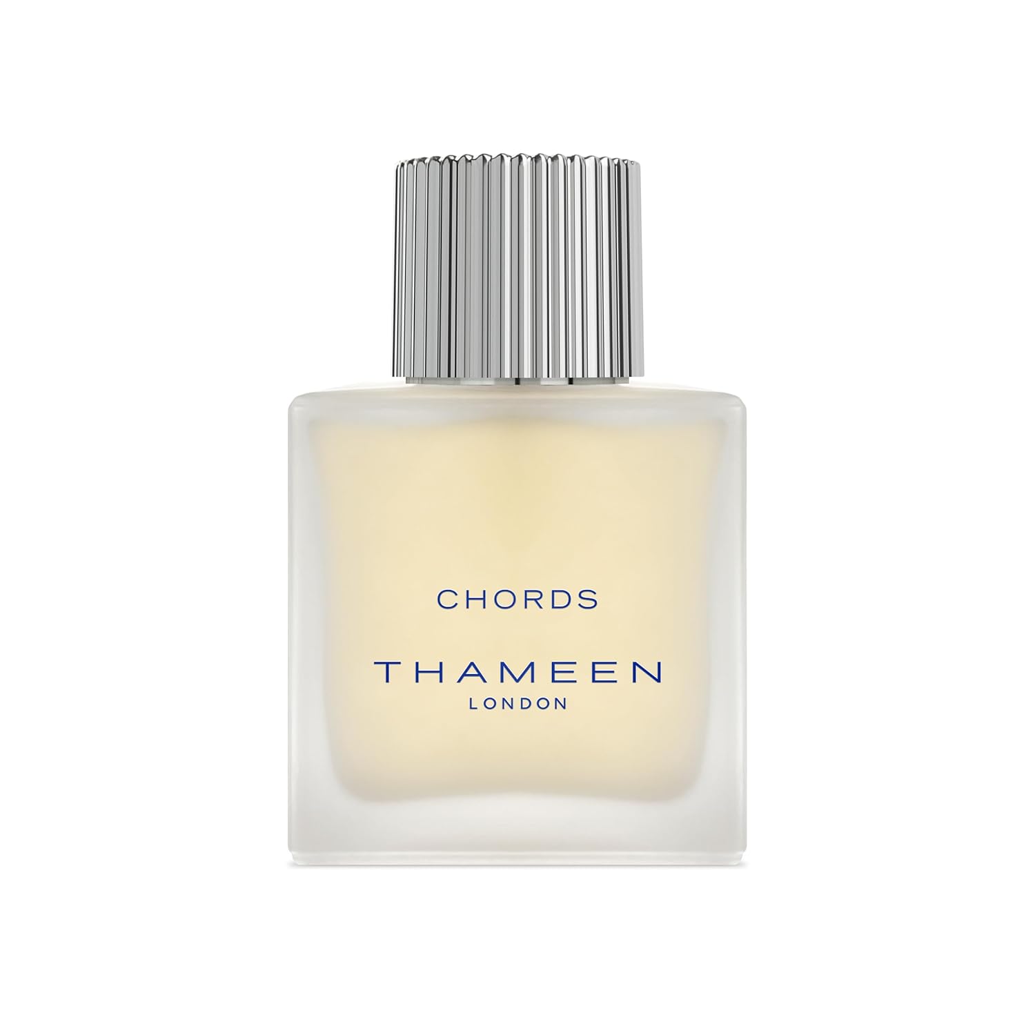 Thameen Chords luxury cologne elixir bottle standing elegantly on a reflective surface