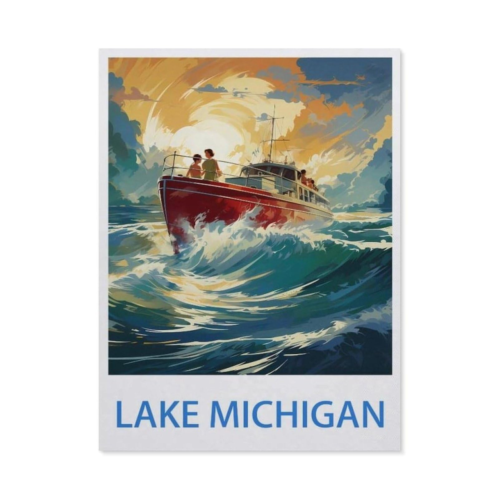 BEAYODKP 5D DIY Diamond Painting，Lake Michigan（50x60cm）