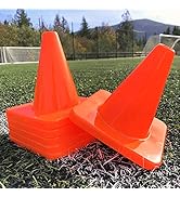 LVL10 Sports Heavy & Tough Cones - Won't Fly Away in Wind or Crack - Various Colors & Packs - Pro...