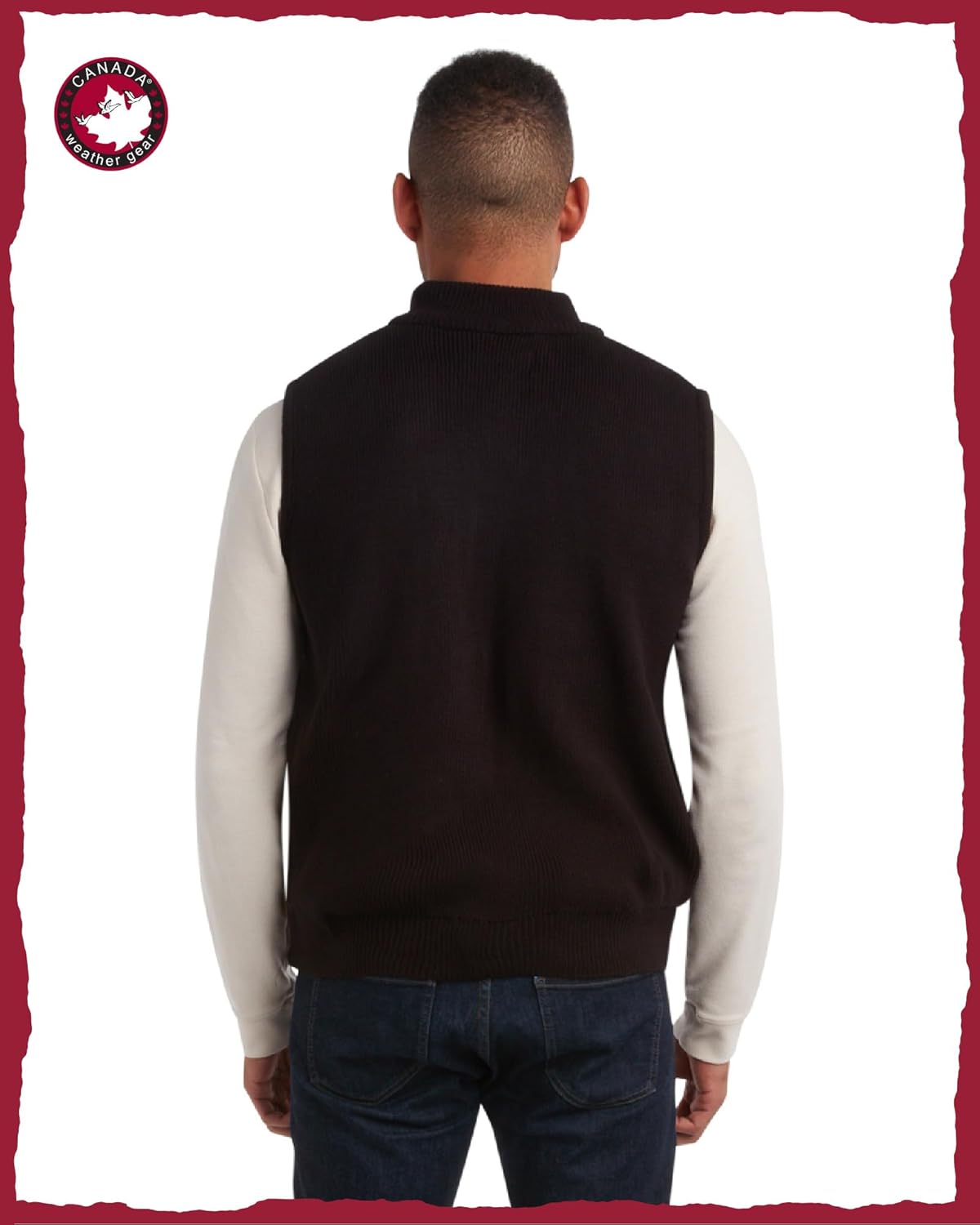 CANADA WEATHER GEAR Mens Puffer Vest - Water Resistant Windproof Insulated Quilted Puffer Vest for Men Zip Up Sweater Yoke - Image 6