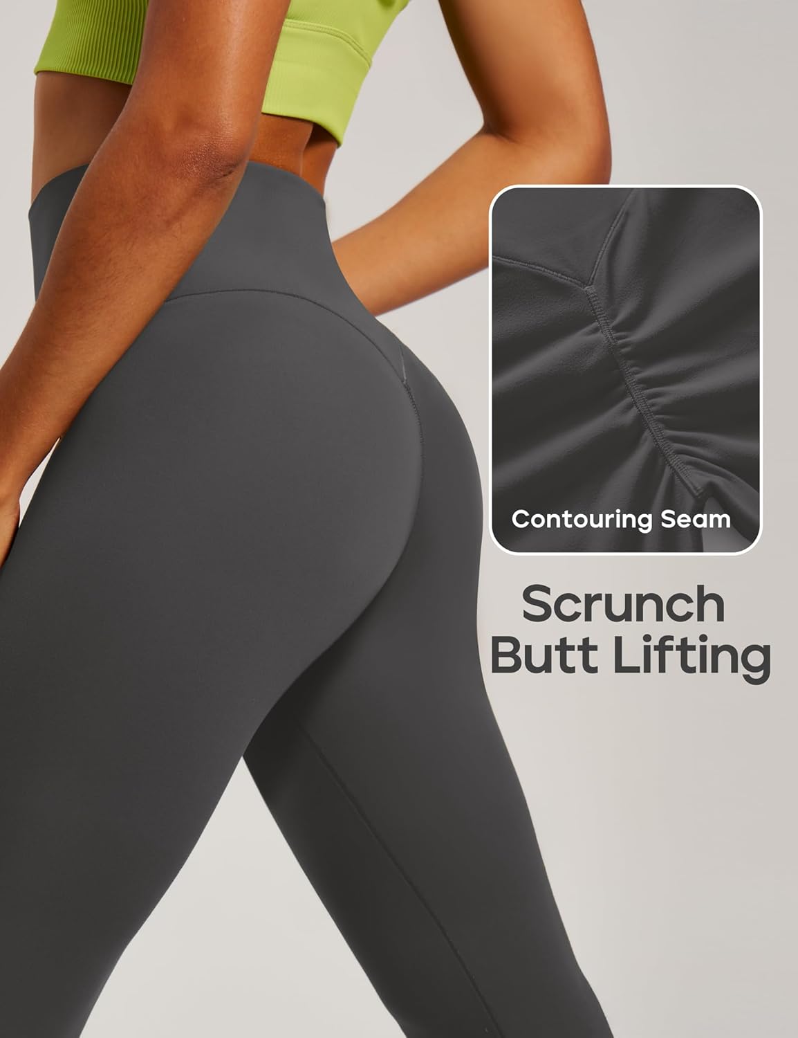 Heathyoga Scrunch Butt Lifting Leggings for Women Tummy Control Seamless Compression Workout Leggings for Women Yoga Pants - Image 2
