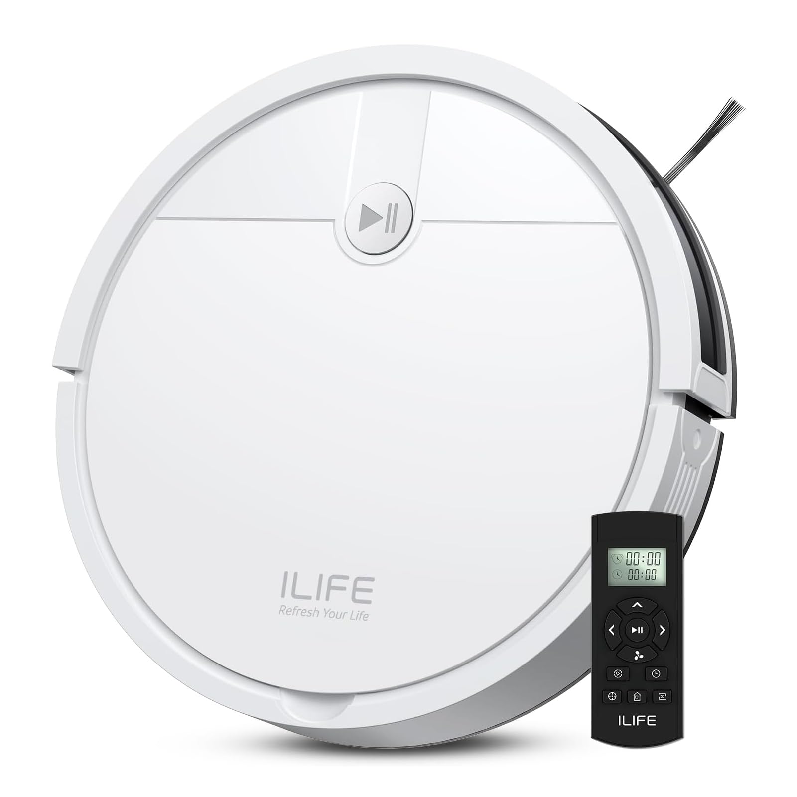 ILIFE ロボット掃除機 リモコン付き 水拭き対応 Amazon | ILIFE アイライフ V2 Pro ロボット掃除機 76mm超薄型 150分間