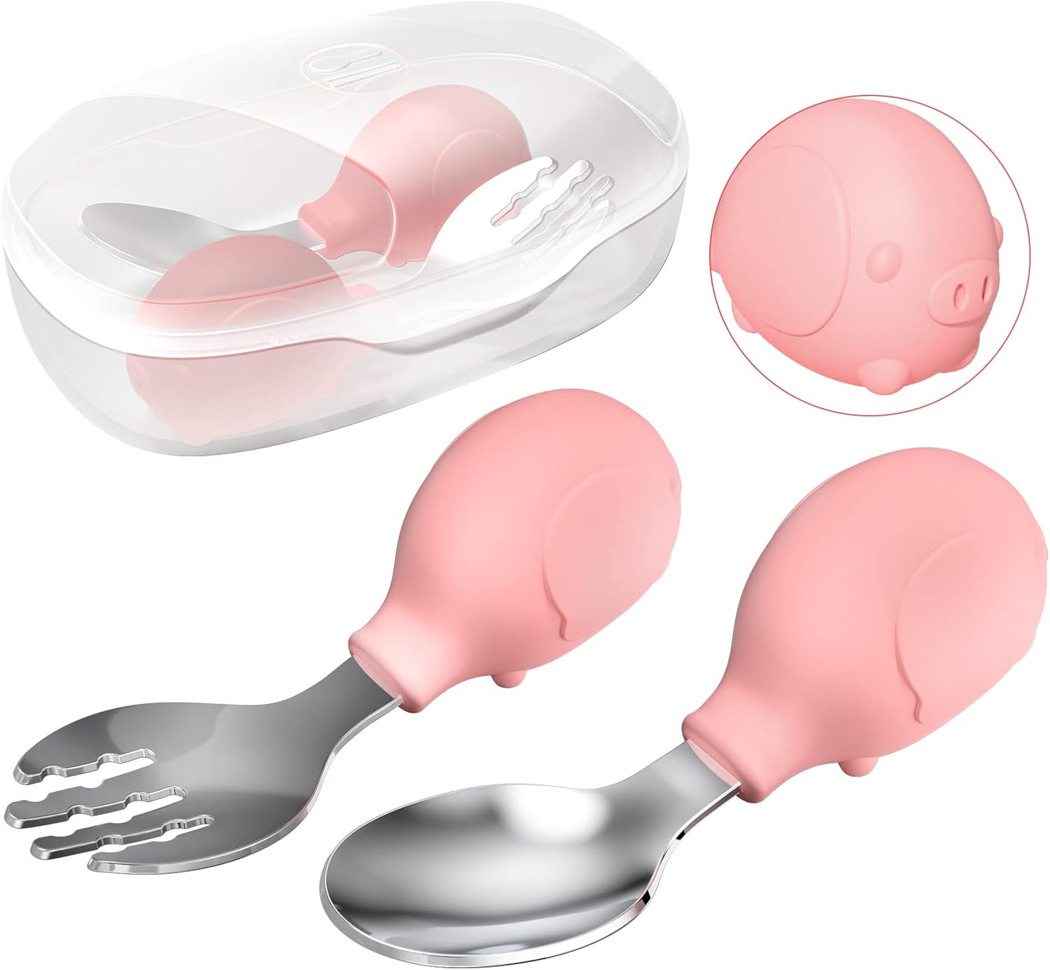 Deejoy Toddler Utensils, Toddler Spoons and Forks