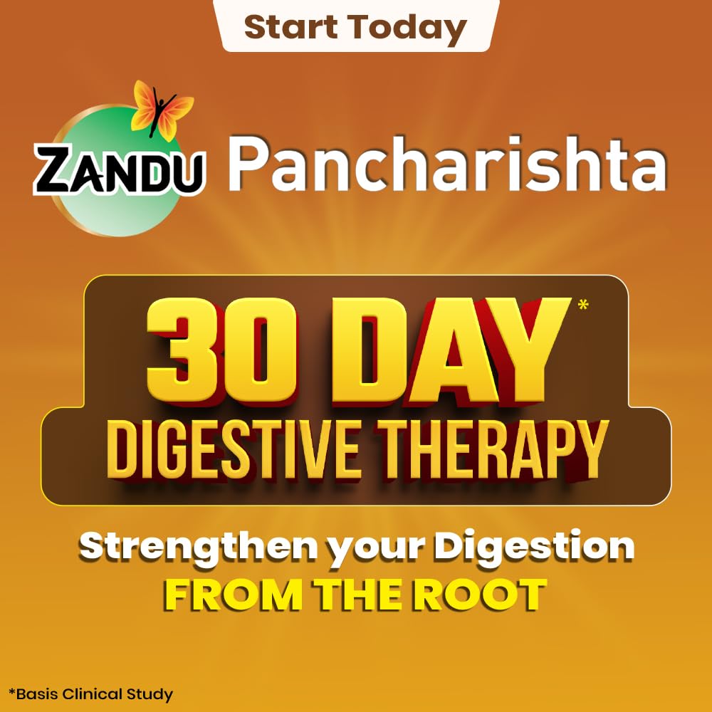 Zandu Pancharishta | Ayurvedic Tonic for Digestion, Acidity, Constipation and Gas Relief, Helps Improve Digestive Immunity, 450ml 1