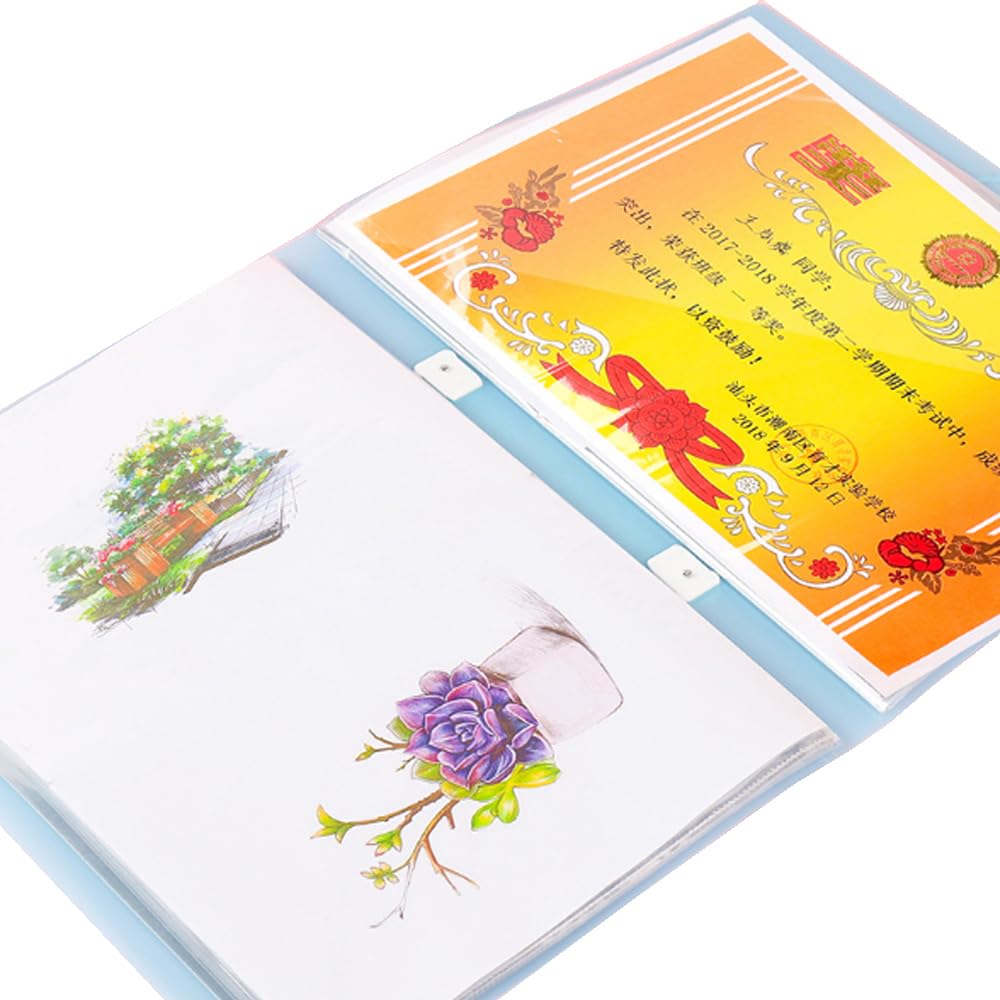 DZOZO A3 Diamond Painting Picture Album 60 Pages 5D Storage Book Folder with Handle 60 Pockets Diamond Art Portfolio Folder 60 Sheets DIY Diamond Painting Pictures Collection Folder for Art Portfolio - Image 2