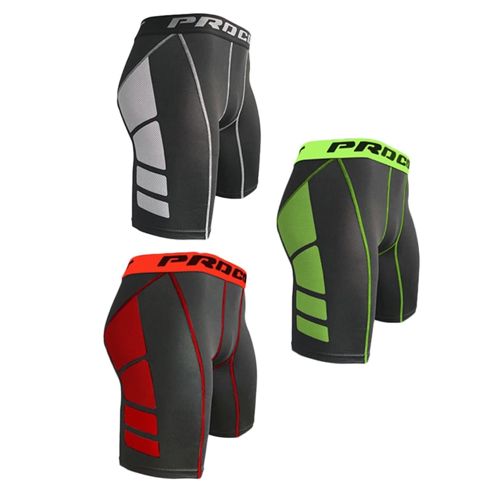 Herren Shorts Kurze Laufhose,Atmungsaktive Herrenshorts 3er Pack Herren Kompressionsshorts Schnelltrocknend Kompressionshose Männer Radlerhose