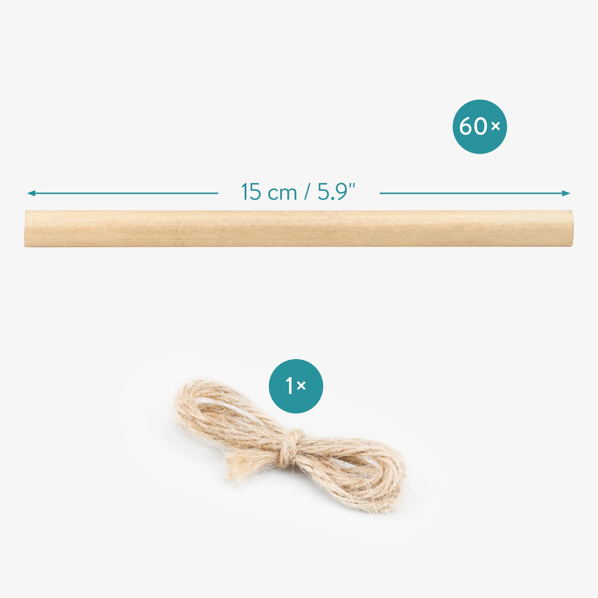 Navaris Bambusowe rurki lęgowe dla pszczół (opakowanie 60 szt.) – 15 cm (5,9 cala) długa rurka dla samotnych pszczół murarskich – do wypełniania hoteli dla owadów i domków dla robaków