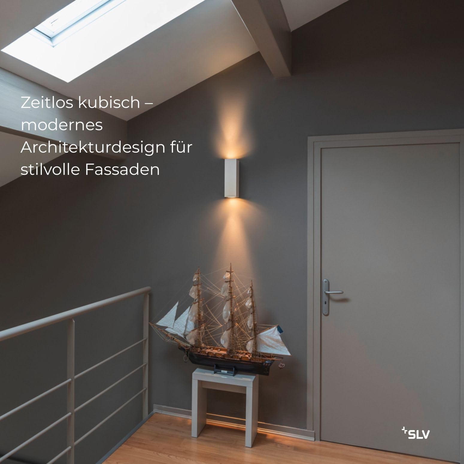 Theo Up & Down Outdoor Wandleuchte GU10 Aluminium-gebürstet IP44 max. 2x50W