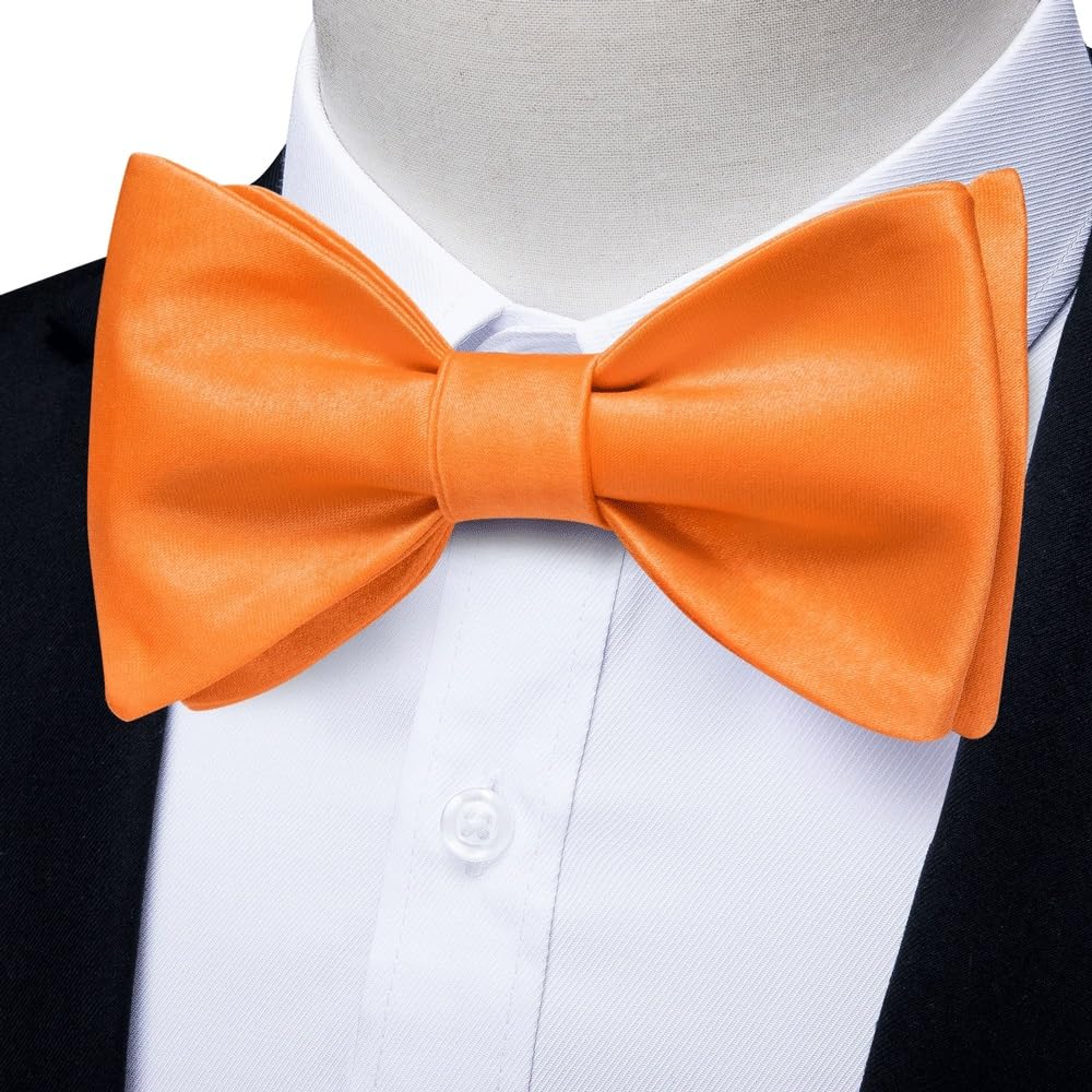 JFDBGU Silk Bowties Wedding Party Groom Self-tie Bow Ties Hanky Cufflinks Sets Men Knots Gift
