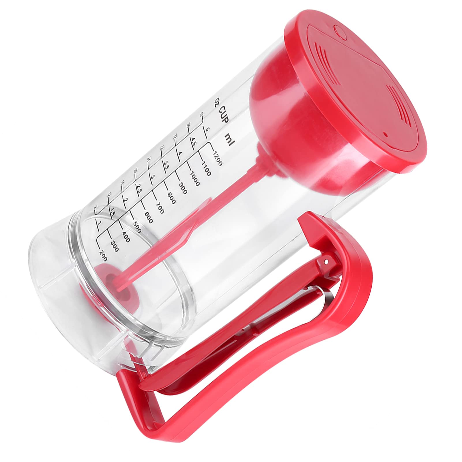 Automatic Batter Mixer Dispenser, Premium ABS Ergonomic Handle, Transparent Chamber, Easy Baking Pastry Tool, for Cupcake, Pancake, Waffle Making