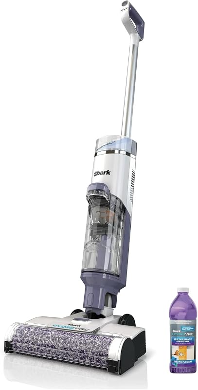 SHARK HydroVac Cordless Pro 3-in-1 Vacuum, Mop & Self-Cleaning System with Brushroll* for Multi-Surface Cleaning, For Sealed Hard Floors (HydroVac + Multi-Surface Cleaning Solution) (Renewed)